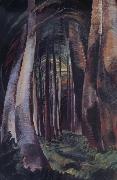 Emily Carr Wood Interior oil painting artist